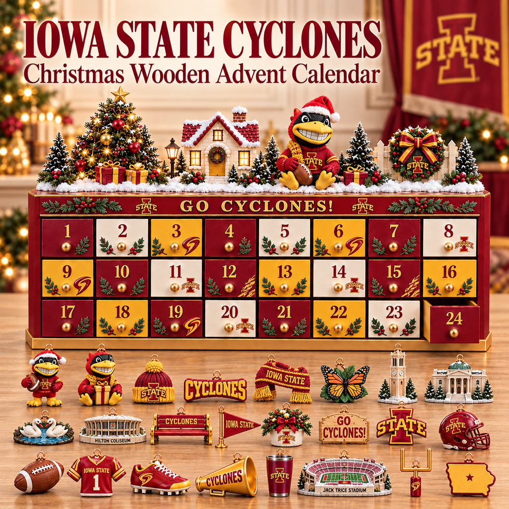 Premium ISC Christmas Wooden Advent Calendar PVNA
