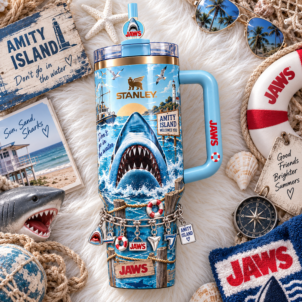 JAWS Luxury Tumbler Charm Bracelet TTNL
