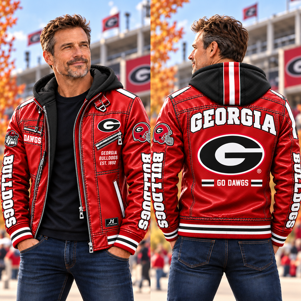 GGBD Hooded Leather-Look Bomber Jacket – PNPA