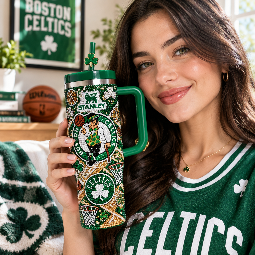 Boston Celtics 40oz Tumbler With Handle TTNL