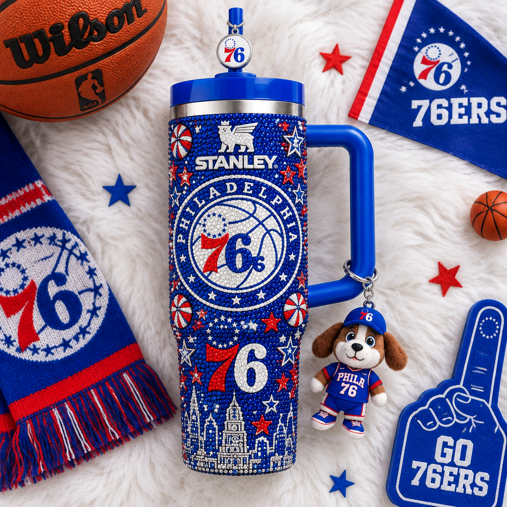 Philadelphia 76ers 40oz Tumbler With Handle TTNL