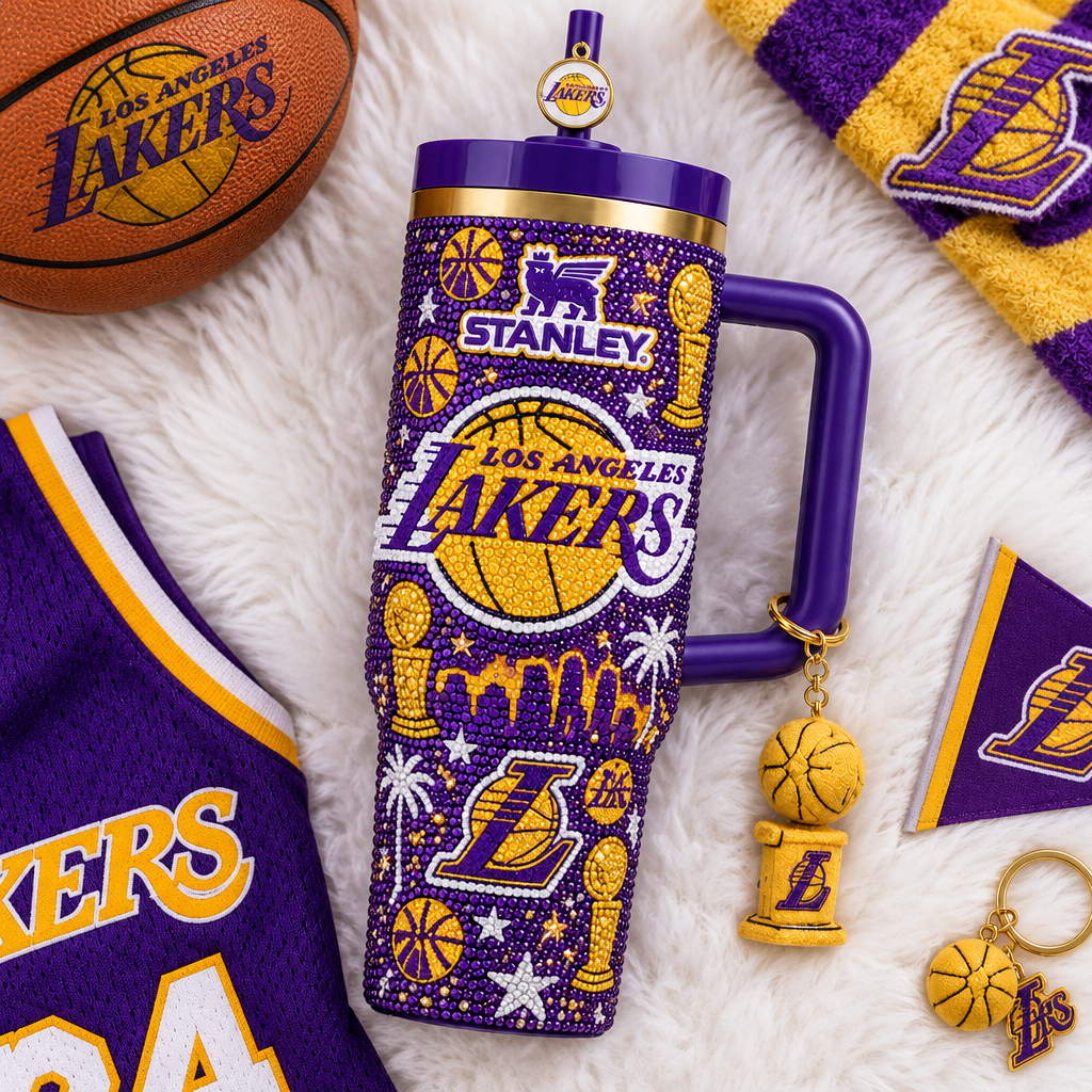 Los Angeles Lakers 40oz Tumbler With Handle TTNL
