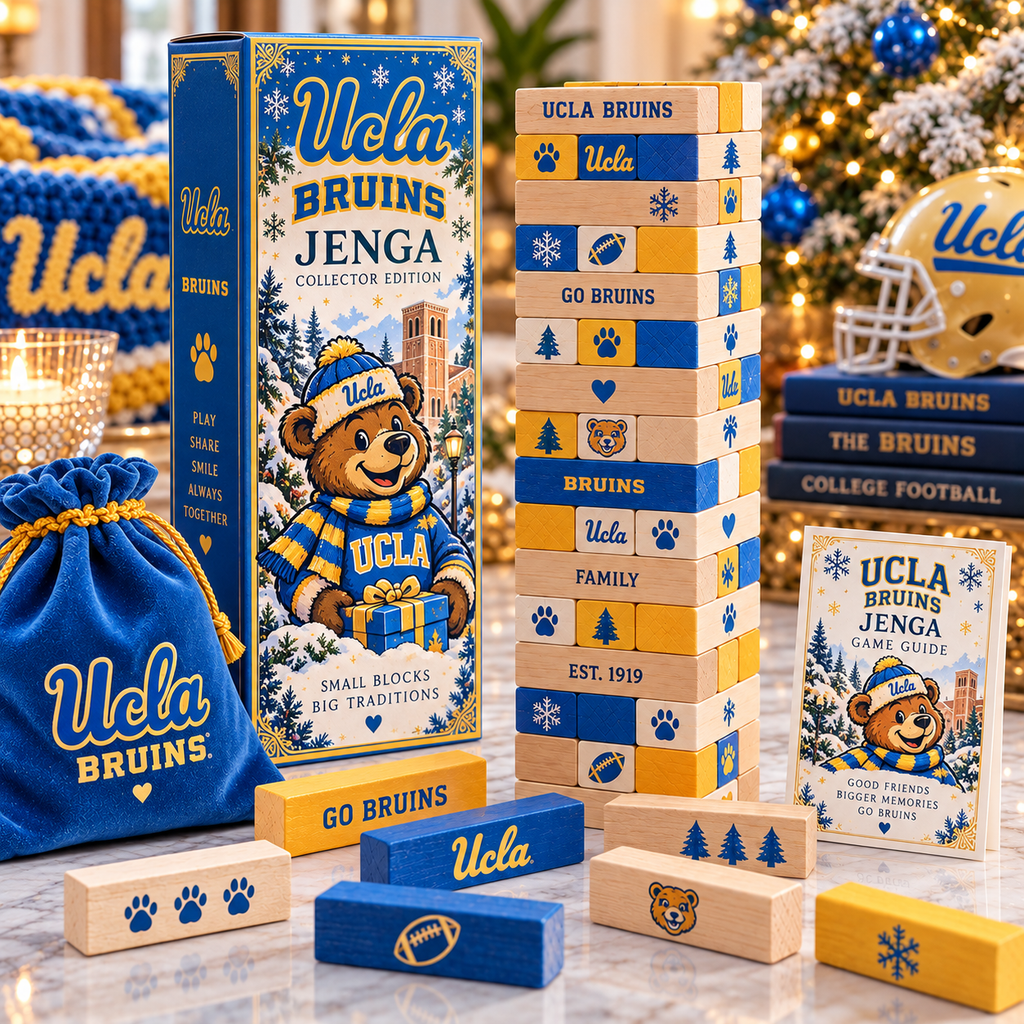 Jenga Collector Edition – Premium UCLA Wooden Stacking Game VTH