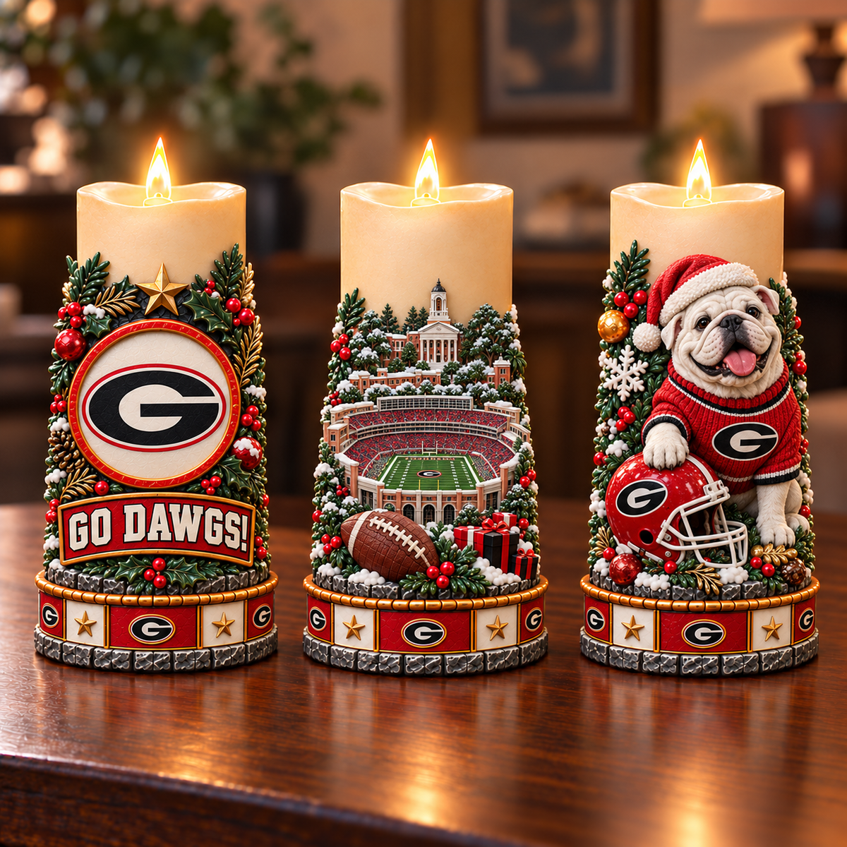 Premium GGBD Sculptural LED Candle Trio NTVA