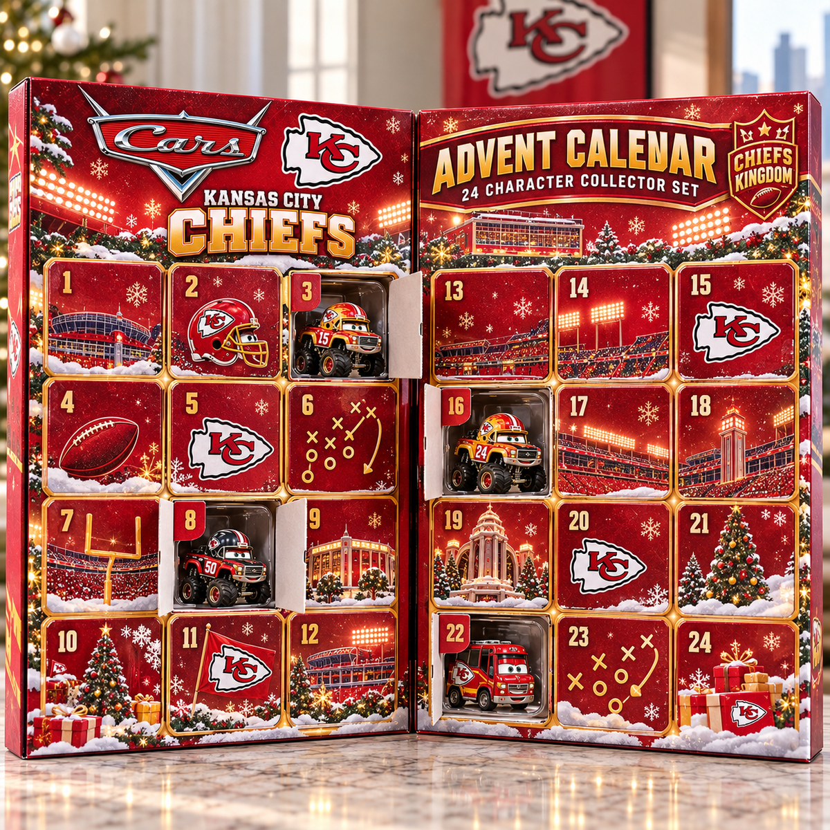 KCC Premium Character Die-Cast Cars Christmas Advent Calendar LNTH