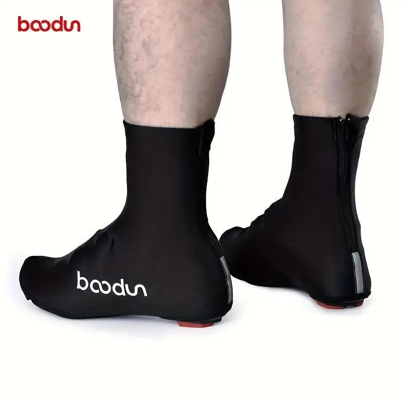 Waterproof Reflective Bicycle Shoe Covers – Dustproof, Windproof, Warm Cycling Overshoes, High-Elasticity Booties for Road & Mou