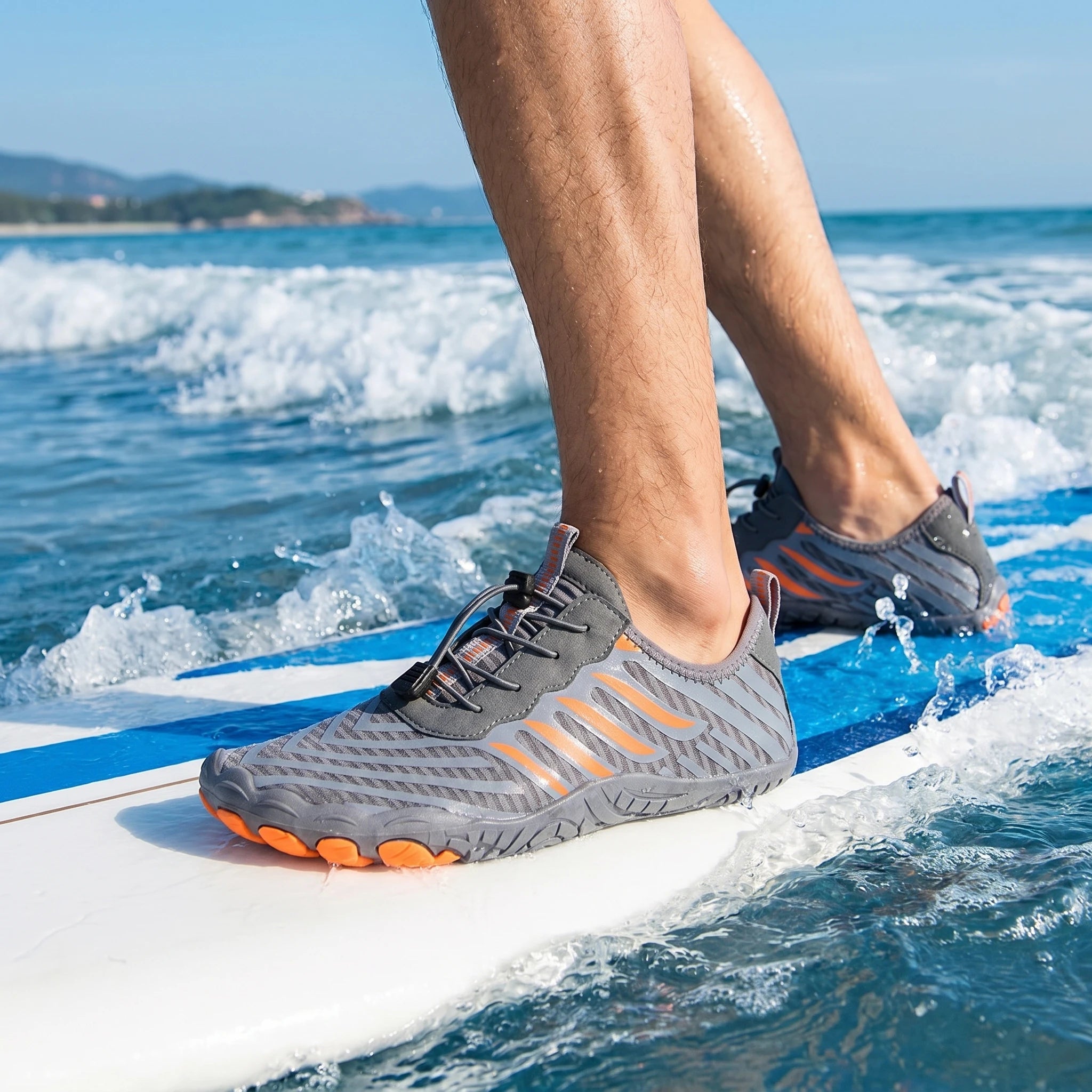 Quick-Dry Water Shoes For Men Barefoot Outdoor Aqua Shoes Lightweight Wading Beach Swimming Fitness Cycling Breathable Sneakers