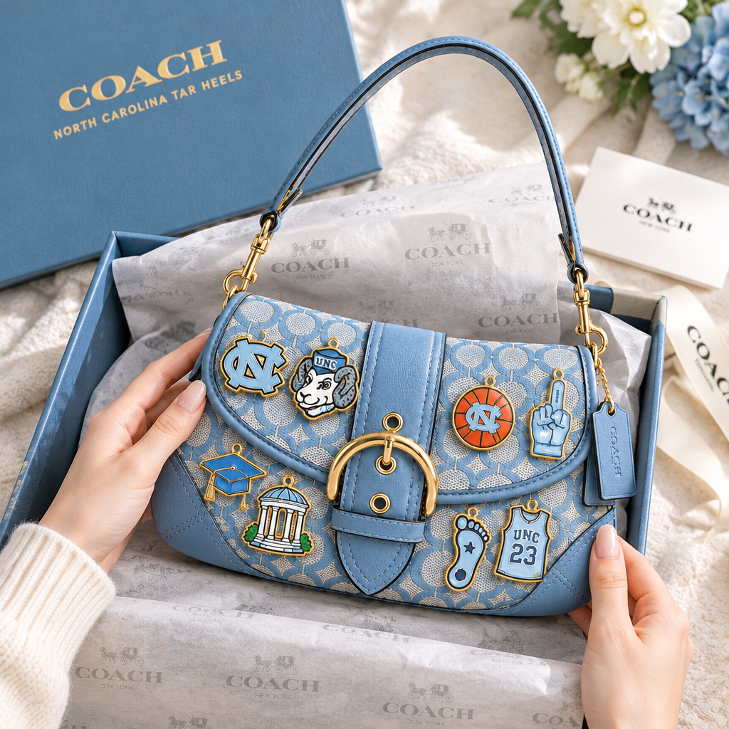 North Carolina Tar Heels Soho Bag With Charm