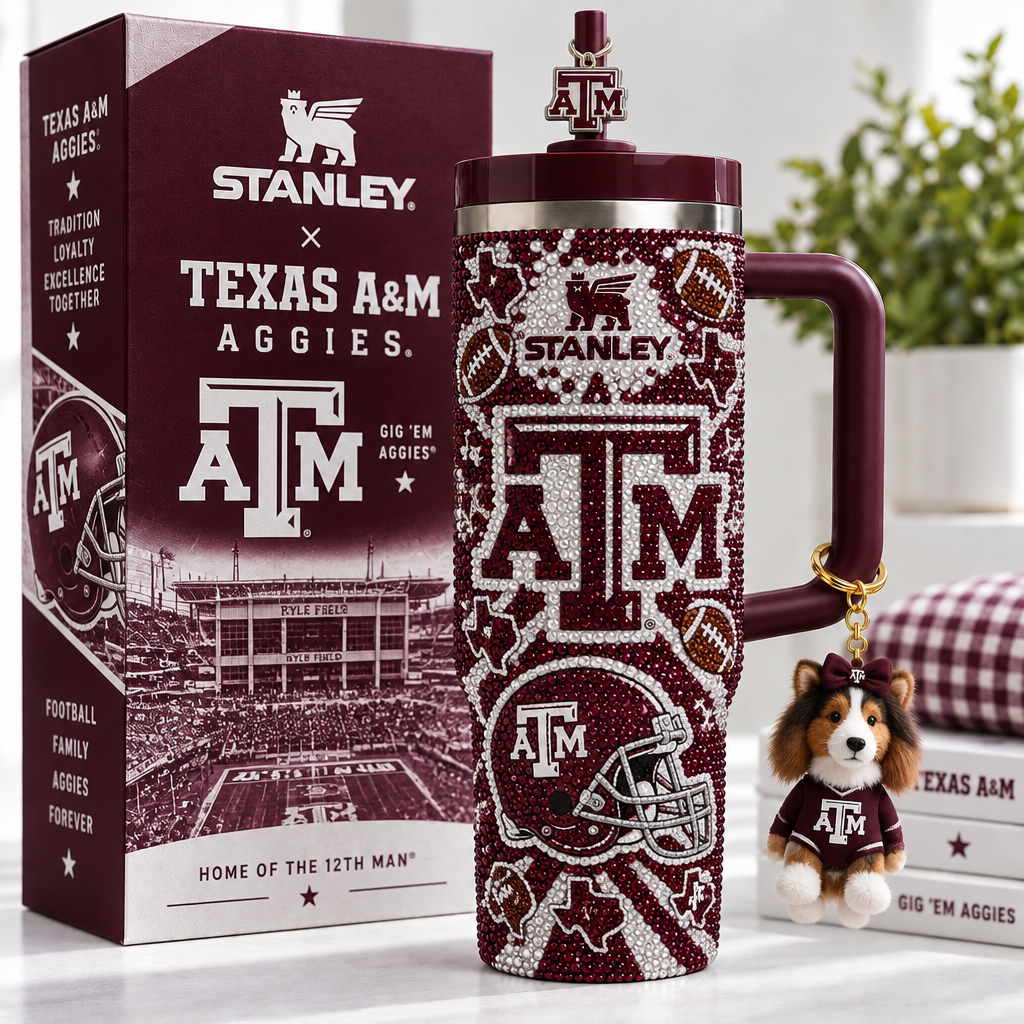 Texas A M Aggies 40oz Tumbler With Handle TTNL
