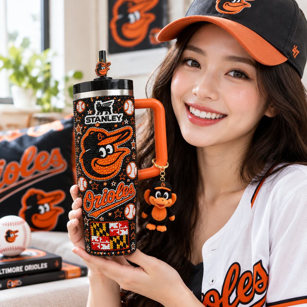Baltimore Orioles 40oz Tumbler With Handle TTNL