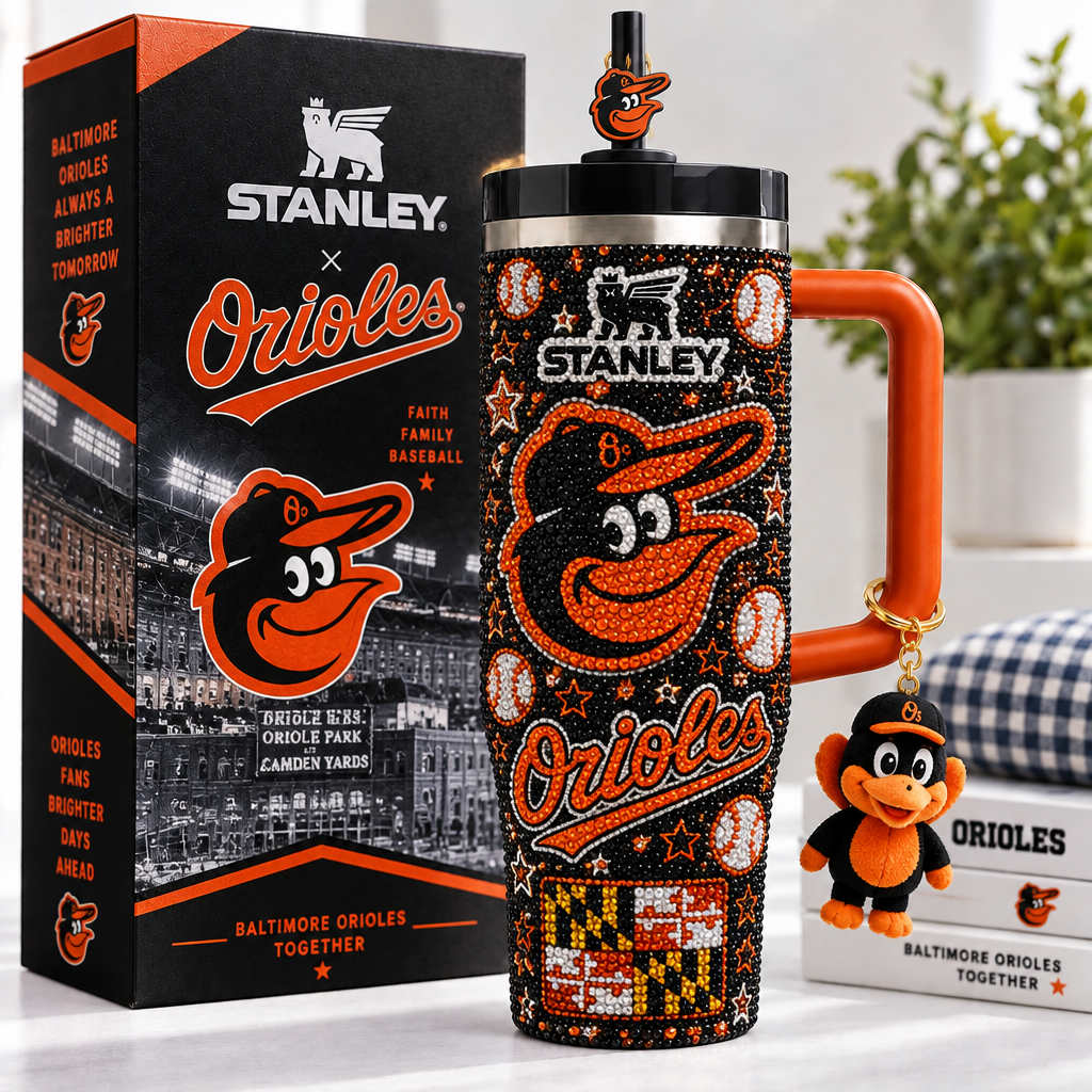 Baltimore Orioles 40oz Tumbler With Handle TTNL