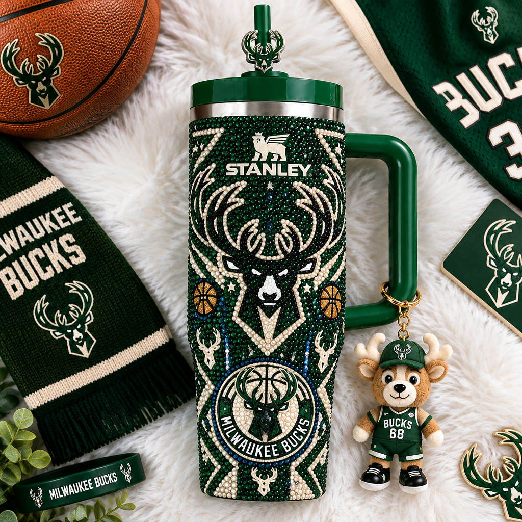 Milwaukee Bucks 40oz Tumbler With Handle TTNL
